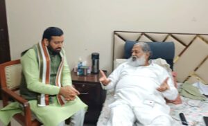 मुख्यमंत्री नायब सिंह सैनी ने ऊर्जा मंत्री अनिल विज से की शिष्टाचार भेंट, शीघ्र स्वास्थ्य लाभ की कामना की , अम्बाला छावनी में आत्मीय मुलाकात- सीएम सैनी ने अनिल विज का हालचाल जाना